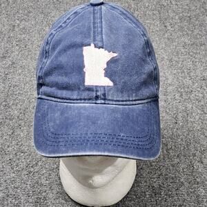Minnesota Cap Blue Pink‎ State Outline Strapback Cap Tourism